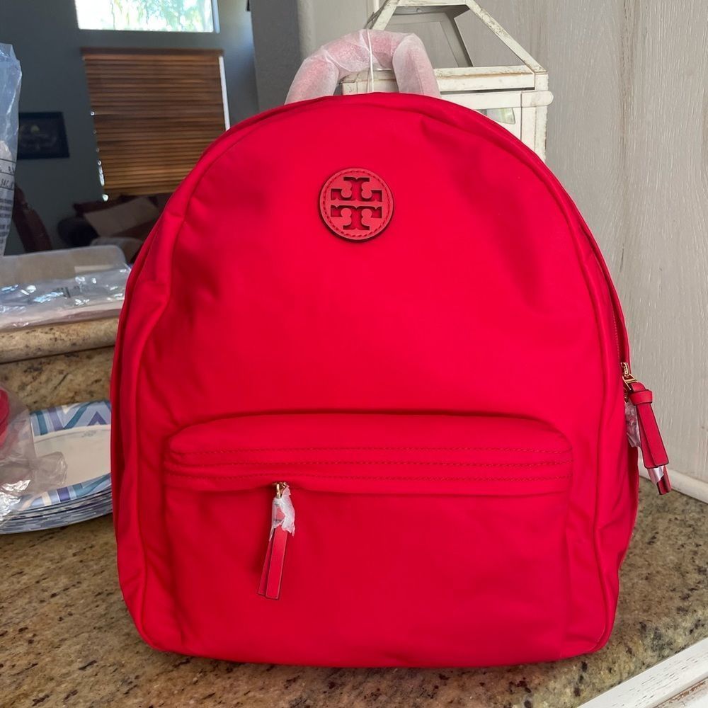New Tory Burch Ella backpack  nylon in red ❣️ - Picture 9 of 9